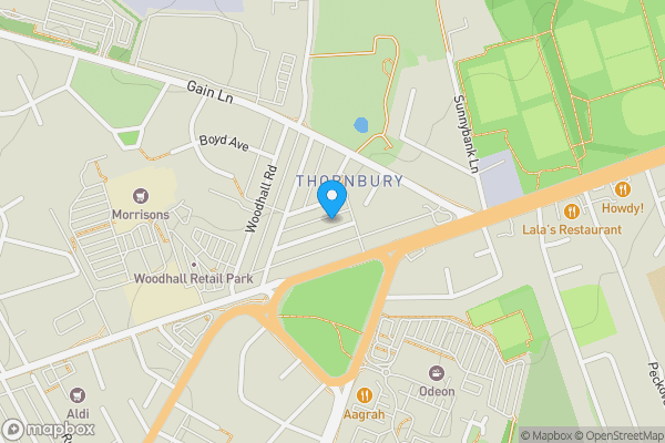 Map location for 41 Woodhall Terrace, Bradford , West Yorkshire BD3 7BZ