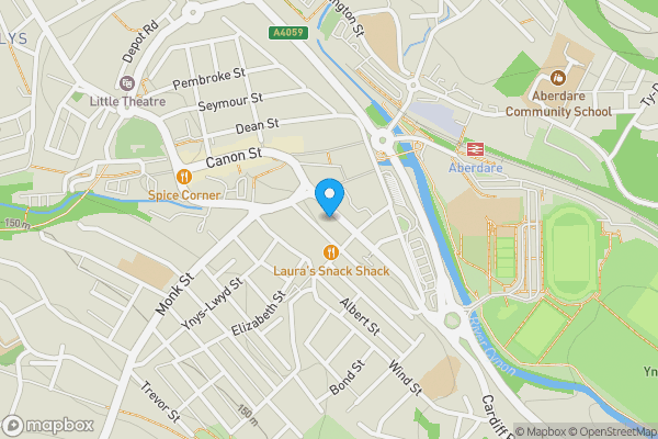 Map location for 58, Cardiff Street, Aberdare, CF44 7DG