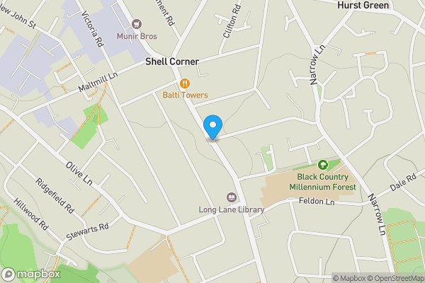 Map location for Clarage House, Long Lane, Halesowen, Halesowen, West Midlands B62 9LA