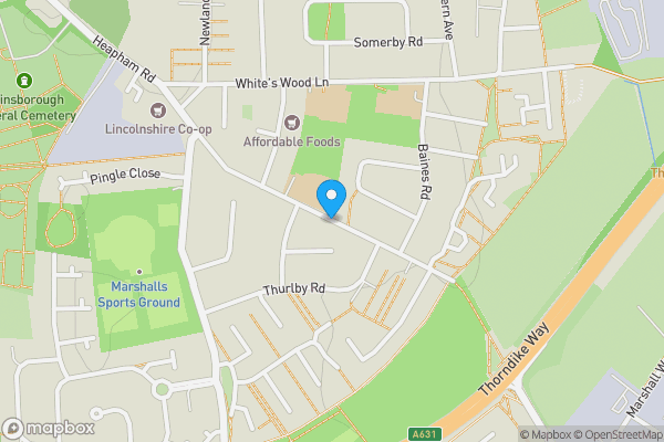 Map location for Heapham Road, Gainsborough, Lincolnshire, DN21 1SW