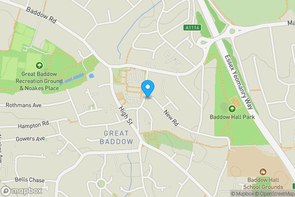 Map location for 6 The Causeway, Great Baddow, Chelmsford, Essex CM2 7JX