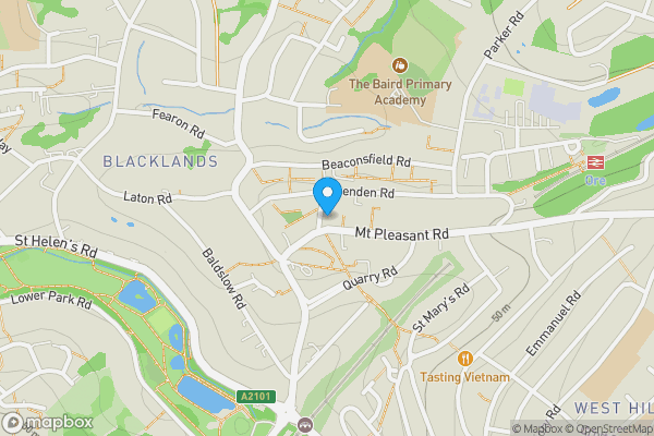 Map location for Flat 4, Hughenden Court, Mount Pleasant Road,, Hastings, East Sussex,, TN34 3ST