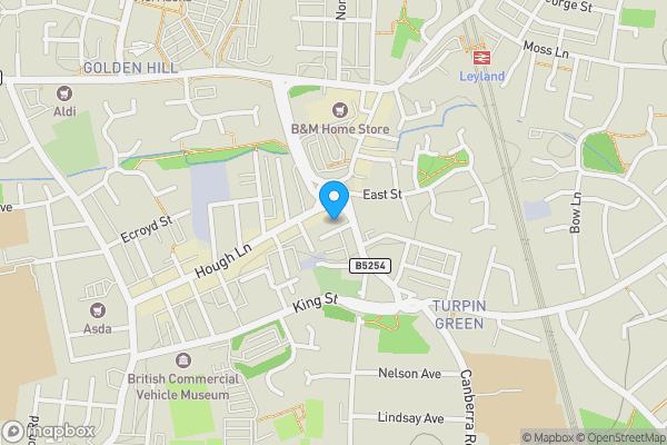 Map location for 4 Charnock Street, Leyland, Lancashire PR25 3EB
