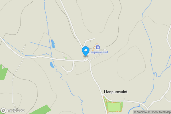 Map location for Railway Inn, Llanpumsaint, Carmarthen, Dyfed, SA336BU
