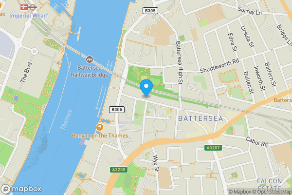 Map location for Flat 8, 24 Gwynne Road, Battersea, London, SW11 3GL