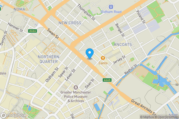 Map location for 39 Great Ancoats Street, Manchester, Greater Manchester M4 5AE