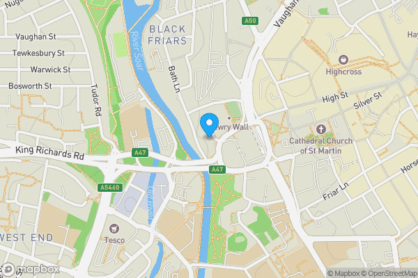 Map location for 150 St. Nicholas Circle, Leicester LE1 4JJ & 15 Bath Lane, Leicester, LE3 5BF