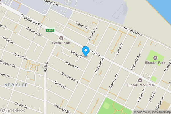 Map location for 93A Sidney Street, Cleethorpes, DN35 7NQ