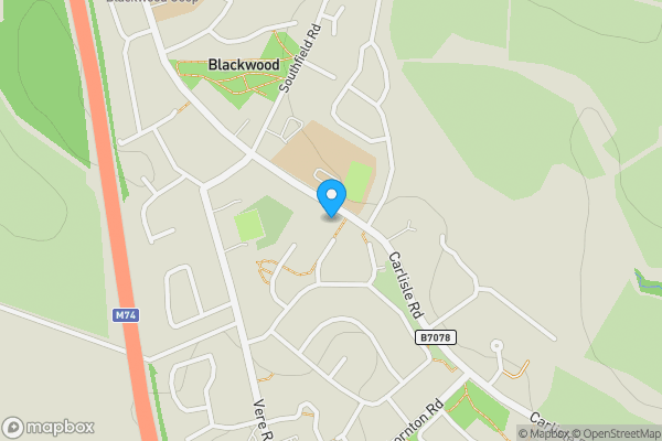 Map location for 186a Carlisle Road, Blackwood, ML11 9AT