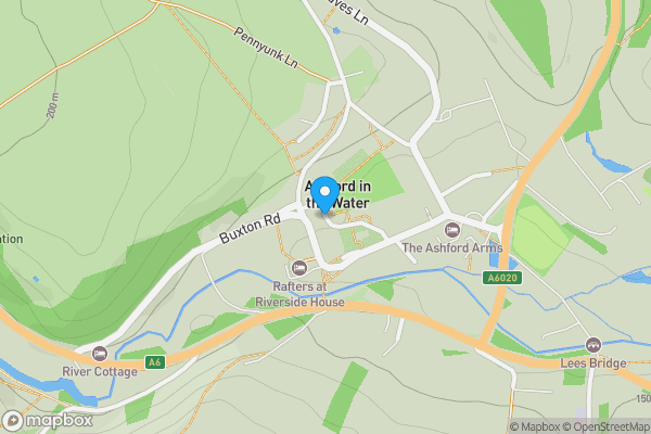 Map location for Honeysuckle Cottage, Court Lane, Ashford-in-the-Water, Near Bakewell, Derbyshire, DE45 1QG