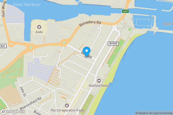 Map location for 8 Cleveland Road, Lowestoft, Suffolk NR33 0BN