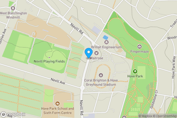 Map location for Nevill Road, Hove