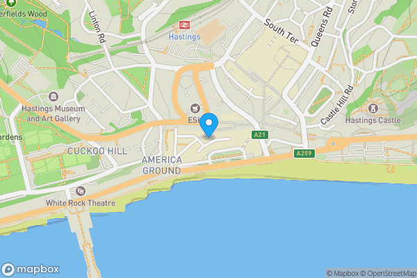 Map location for 22 Robertson Street, Hastings, East Sussex, TN34 1HL