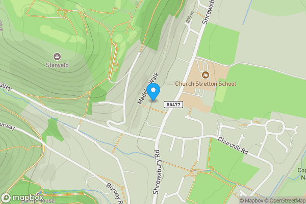Map location for Flat 21 Denehurst Court , Shrewsbury Road , Church Stretton, SY6 6EQ