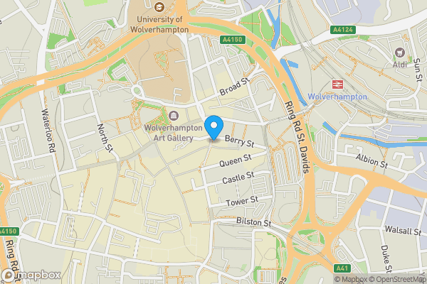 Map location for 33 Princess Street, Wolverhampton, West Midlands, WV1 1HD