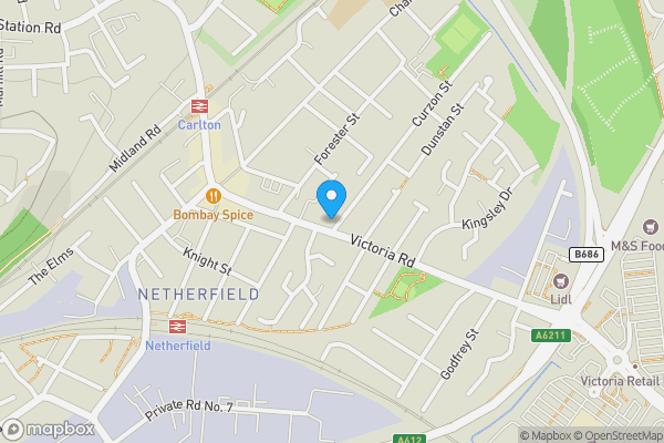 Map location for 101, 101A & 103 Victoria Road, Netherfield, Nottingham, NG4 2NN