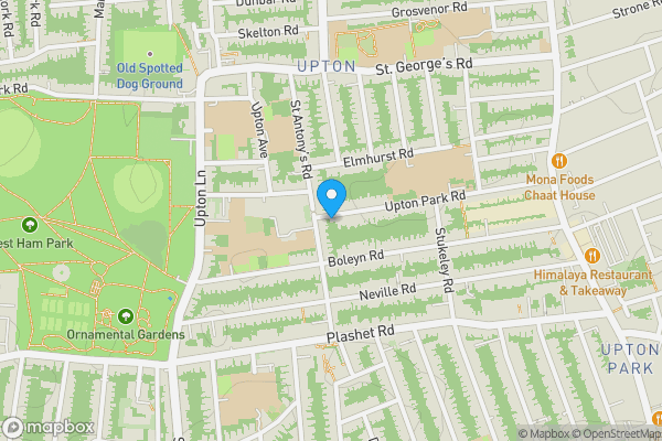 Map location for 69a St. Antonys Road, Forest Gate, London, E7 9QB