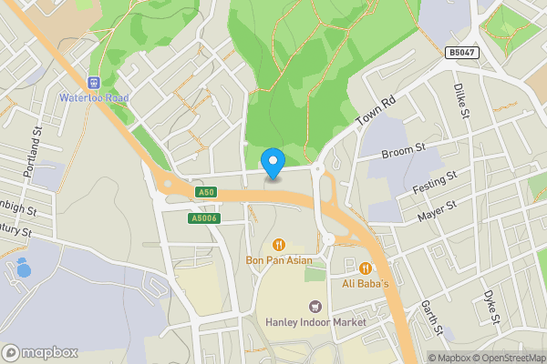 Map location for Flat 24 Boundary Court, Union Street, Stoke-on-Trent, Staffordshire, ST1 5AB