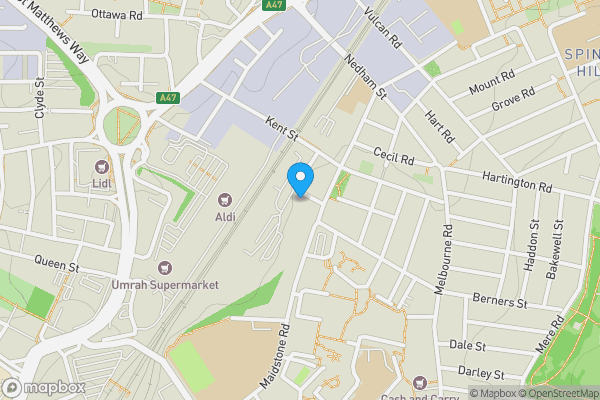 Map location for 16-20 Beal Street, Highfields, Leicester, LE2 0AA