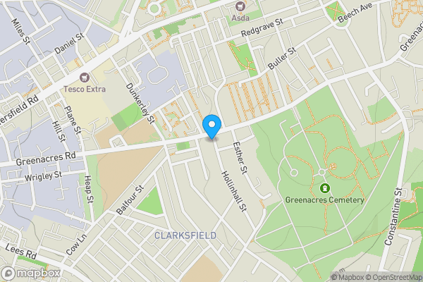 Map location for 2 Hollinhall Street, Oldham, Lancashire OL4 3EJ