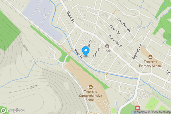 Map location for 1 Cardiff Street, Treorchy, Mid Glamorgan, CF42 6BG