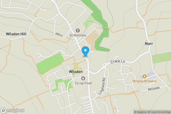 Map location for Main Street, Wilsden, Bradford, BD15 0JR