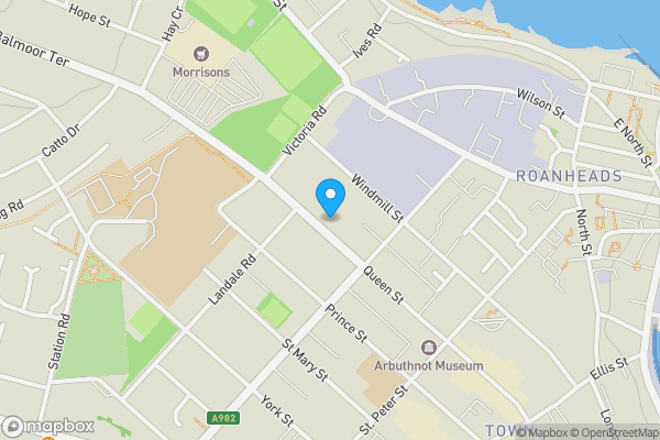 Map location for 118 Queen Street, Peterhead, AB42 1TY