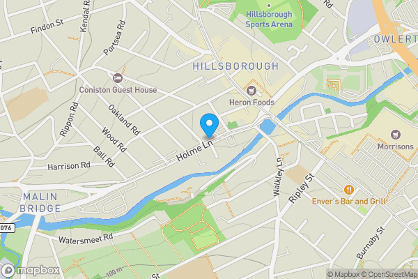 Map location for 58-60 Holme Lane, Hillsborough, Sheffield, South Yorkshire, S6 4JQ