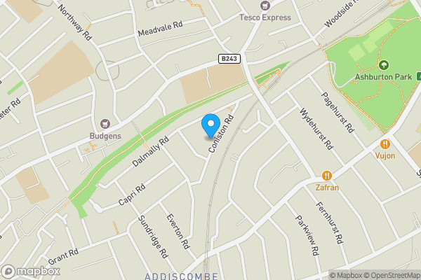 Map location for 34 Coniston Road, Croydon, CR0 6LN