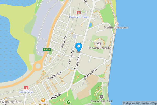 Map location for Flat 32 The Old School Apartments, 56 Main Road, Harwich, Essex, CO12 3LP