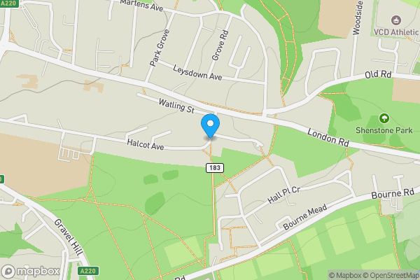 Map location for Garages and land at Halcot Avenue, Bexleyheath, Kent, DA6 7QD