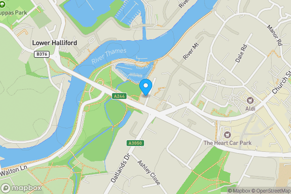 Map location for 3 The Ridgeway, Walton-On-Thames, Surrey, KT12 1BH