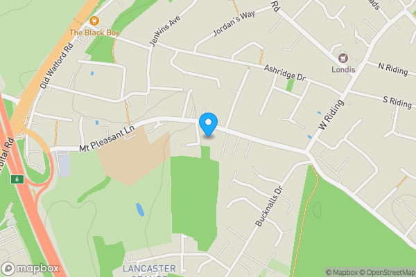 Map location for 84 Mount Pleasant Lane, Bricket Wood, St. Albans, Hertfordshire, AL2 3XD