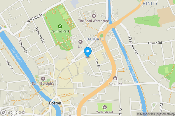 Map location for 27-29 Wide Bargate, Boston PE21 6SW