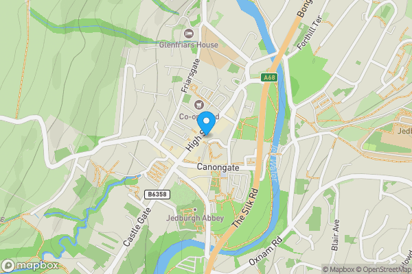 Map location for 25-27 High Street, Jedburgh, Roxburghshire TD8 6AQ