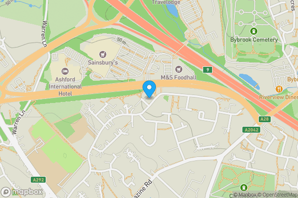 Map location for Land Adjacent to 2-8 Exmoor Rise, Ashford, Kent, TN24 8QR