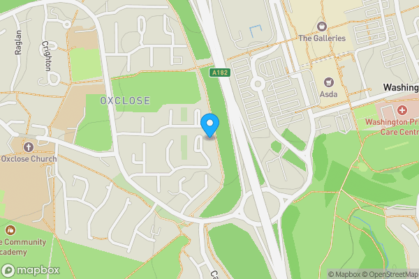 Map location for 21 Warkworth Close, Washington, Tyne And Wear, NE38 0JL