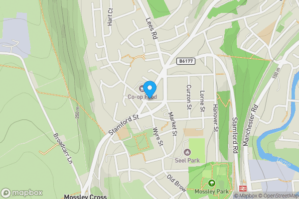 Map location for 16 Arundel Street, Mossley, Ashton-Under-Lyne, Greater Manchester, OL5 0LS