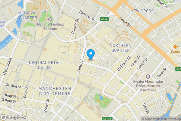 Map location for Apartment 802, 25 Church Street, Manchester M4 1PE