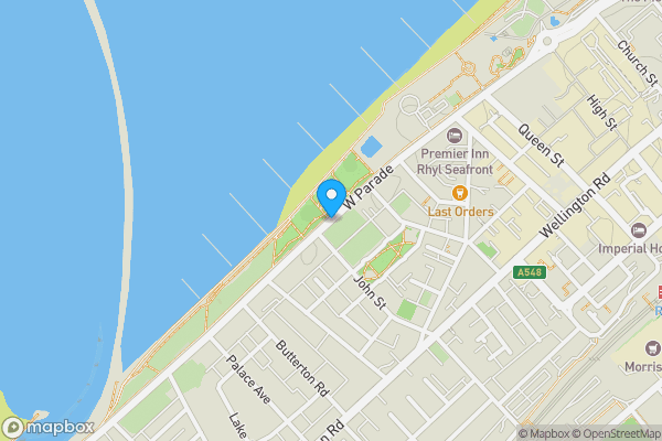 Map location for West Parade, RHYL, Clwyd, LL18 1HH