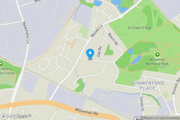 Map location for Aston Road, WILLENHALL, West Midlands, WV13 3BY