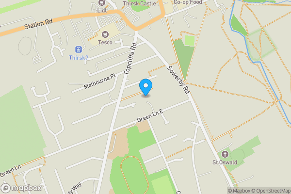 Map location for 2 Croft Heads, Sowerby, Thirsk, North Yorkshire, YO7 1ND