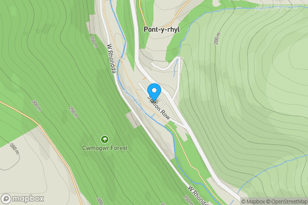 Map location for 1.5 Acre Site at Station Row, Pontyrhyl, Bridgend, CF32 8PJ
