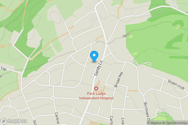 Map location for 77 Sandy Lane, Romiley, Stockport, Cheshire, SK6 4NH