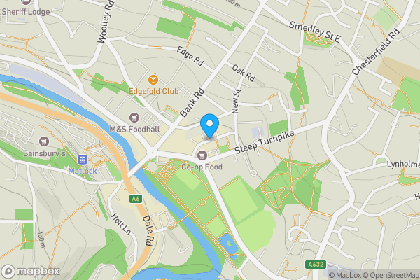 Map location for Flats 1-6, 9-19 Firs Parade, Matlock, Derbyshire, DE4 3AS