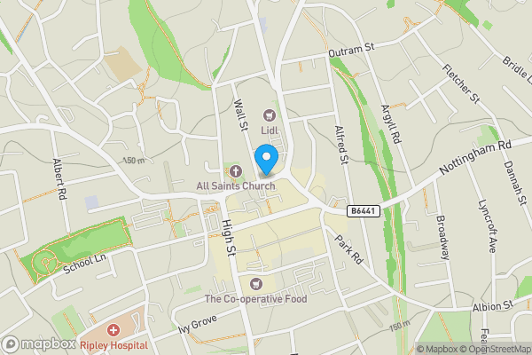 Map location for 17 Church Street, Ripley DE5 3BU