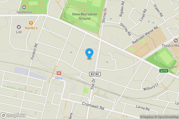 Map location for Flat 22 Homedrive House, The Drive, Hove, BN3 6GE