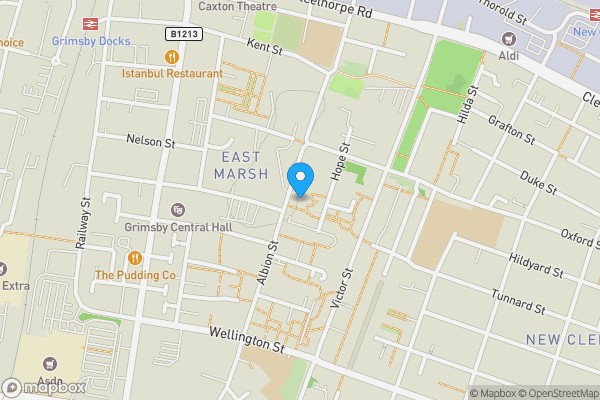 Map location for Smokers Arms, Albion Street, Grimsby, DN32 7DX