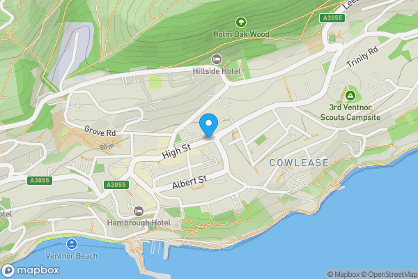 Map location for High Street, Ventnor, Isle of Wight, PO38 1LU