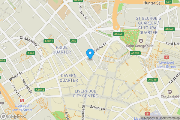 Map location for Apt. 18 Sir Thomas House 5 Sir Thomas Street, Liverpool, L1 6BW